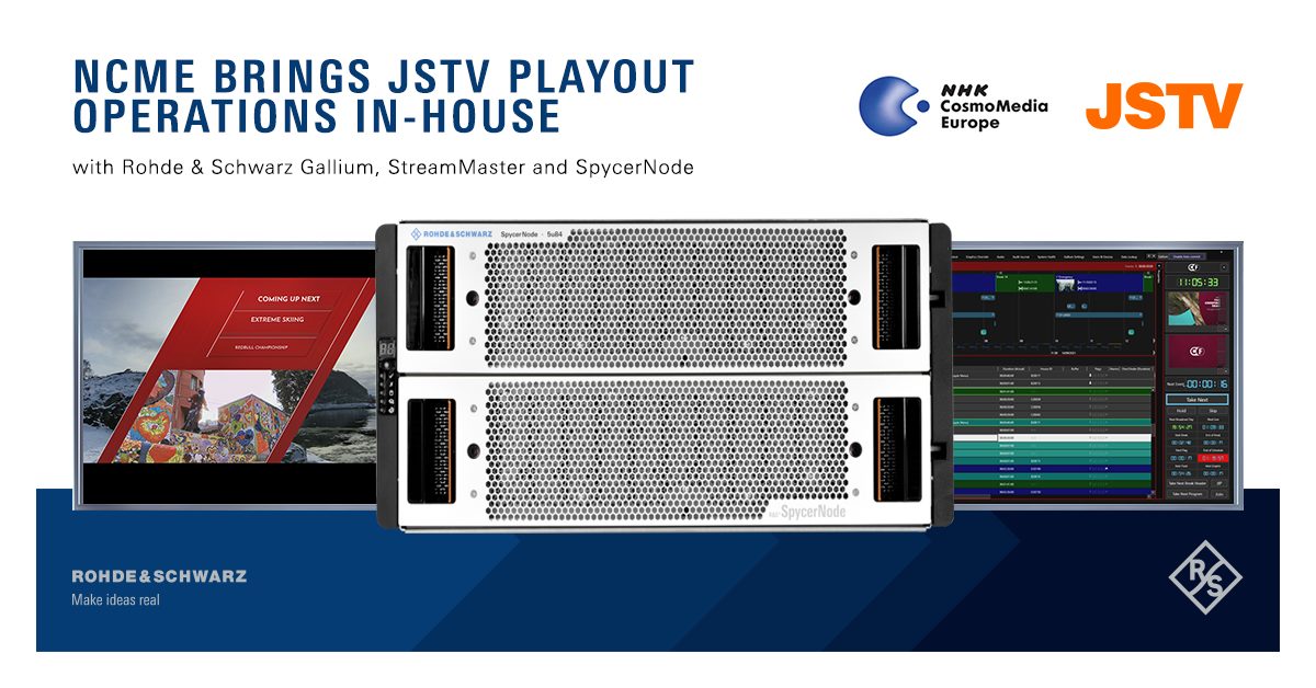 NCME Brings JSTV Playout Operations In-House with StreamMaster and SpycerNode   